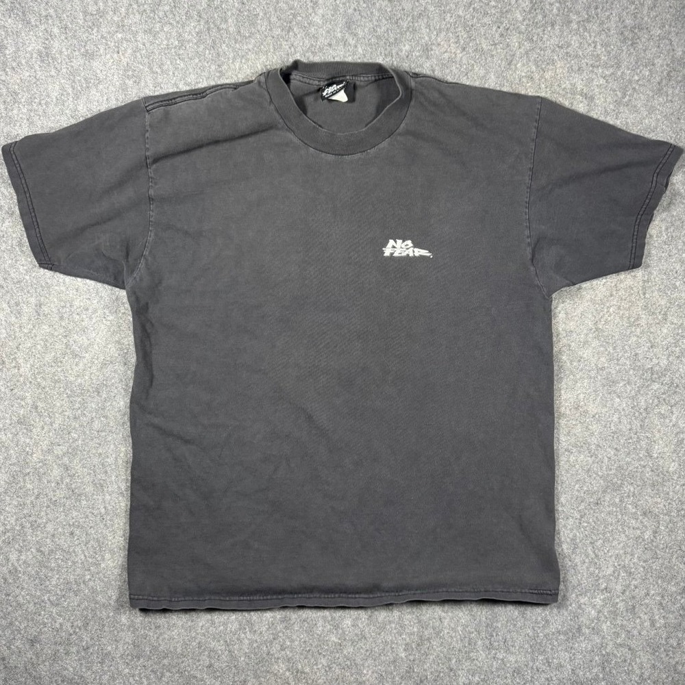 Vintage 90s No Fear Second Place First Loser T-Shirt Mens XL Faded Black USA